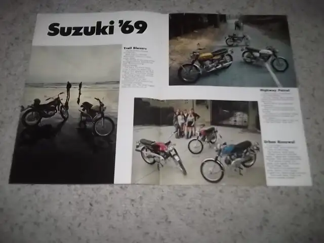 1969  Suzuki Motorcycle  Brochure   4 page original.. in Other in City of Toronto - Image 2