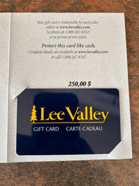 Carte cadeau de $250 Lee Valley.