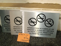 Panneau INTERDICTION DE FUMER ET DE VAPOTER À MOINS DE 9M...