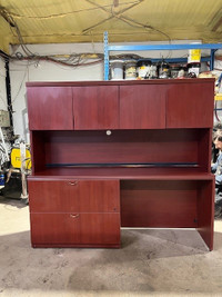 Desk cabinet work station for sale (71"x20"x65" ($50)