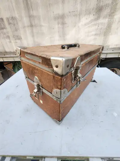 Vintage Rare Television Repairman Cardboard Toolbox Two Tier, View more