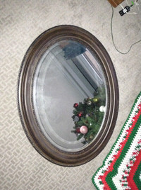Fabulous oval bevelled mirror for sale