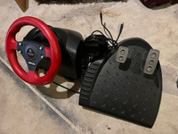 Logitech Wingman Formula force Wheel and Pedals