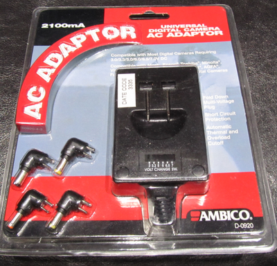 Ambico Universal digital camera AC adaptor, View more