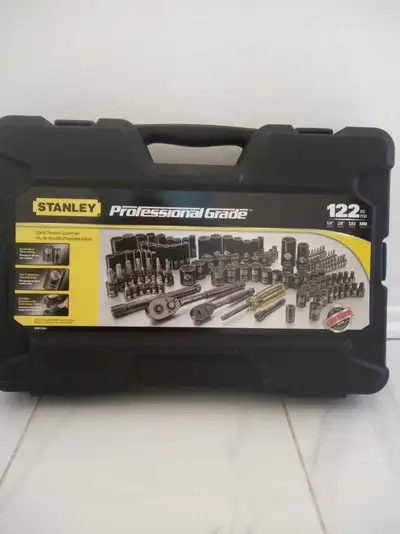 for sale Brand New Stanley Black Chrome 122pc professional Socket and tool set price $140
