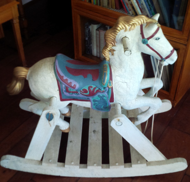 Antique Ride-On Rocking Horse, Folk Art in Arts & Collectibles in Stratford