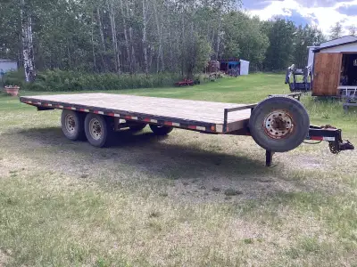 2018 Load Trail Flat Deck 8’X 20’ deck 2 7000lb Axles Good Tires Lights and Brakes work Asking $7500...