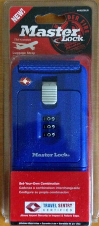 MASTER LOCK SUITCASE STRAP (NEW)