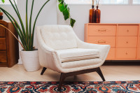 MCM Tufted Vintage Lounge Chair