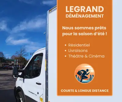 Legrand Déménagement, petits prix grands déménageurs! "Legrand Déménagement" est une petite entrepri...