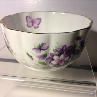 Aynsley Wild Violets Flowers Butterfly VAR-I-ETE Bowl English Bo