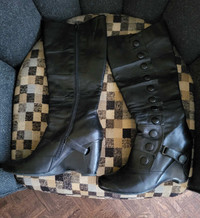 Miz Mooz Bottes longue noire.Long black boots.