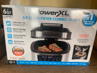 PowerXL Grill/Air fryer combo 12 in one. Brand new. Never used.