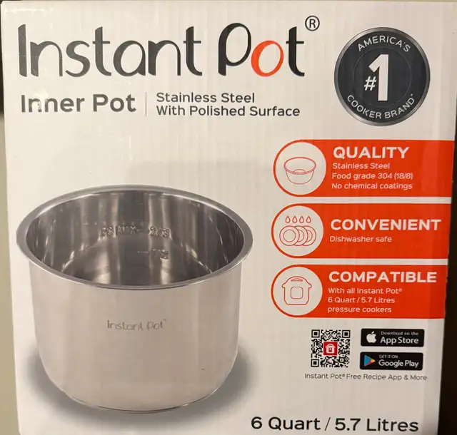 Instant Pot Inner Pot **Inner Pot Only in Microwaves & Cookers in Ottawa - Image 2