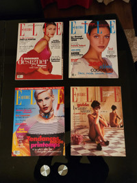 Magazines ELLE Quebec #64 #65 #66 #68 Vintage 1994-1995