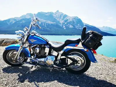1996 fat boy, Engine (80 cubic inch) done at Lethbridge harley. Additional chrome to dress like a he...