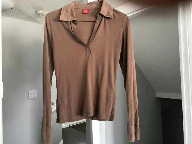 Brown shirt Castro  long sleeve size 1/S in Women's - Tops & Outerwear in Regina