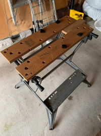 Foldable workbench sawhorse
