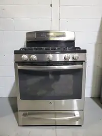 GE Gas Stove stainless 30″ PCGB940SEFSS Used warmer drawer