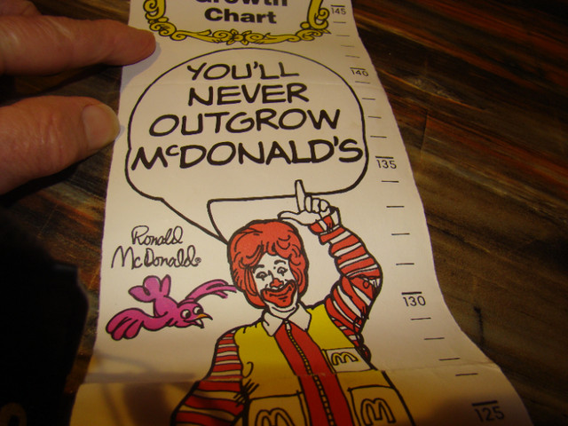 vintage McDonaldland  metric growth chart in Arts & Collectibles in North Bay - Image 3