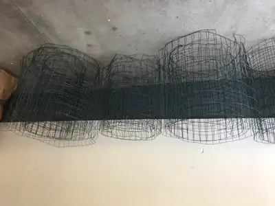 Several rolls of wire fencing. Good for keeping dogs and rabbits out of the garden or individual veg...