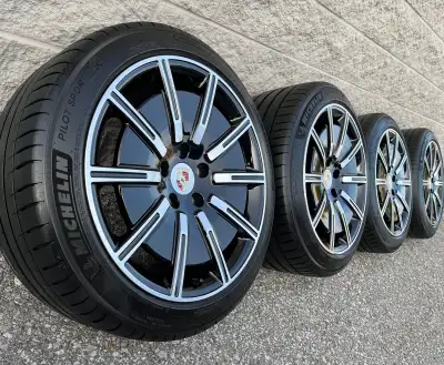 Michelin Pilot Sport 4 *NF0 Rated* Summer Tires and original 20 inch Porsche Taycan staggered "Sport...