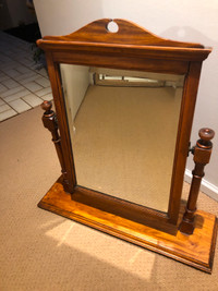 Late 19th Century Victorian English Dresser Top Mirror in M.