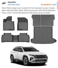 22-26 Hyundai Tucson Floor Mats Cargo Liner Backrest mat Hamilton Ontario Preview