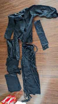Black Cotton Full Ninja Adult Halloween Costume Size Medium