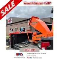 5'' capacity Wood Chipper / 15 hp 4-stroke engine / wood chipper