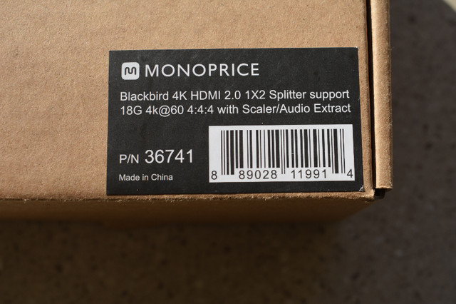 Monoprice Blackbird 4K 1x2 HDMI Splitter. dans Appareils électroniques  à Ouest de l’Île - Image 4