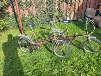 Pair of Vintage folding bikes made in England 