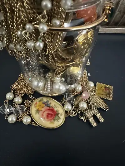 Vintage jewellery jar, View more