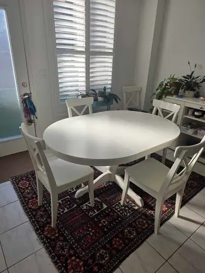 IKEA Rosentorp Dining Set with 6 Chairs and Sideboard, View more