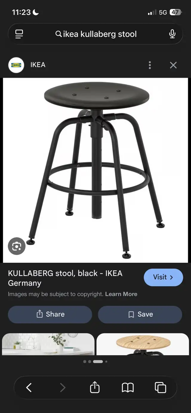 IKEA kullaberg black swivel chair and stool in Chairs & Recliners in City of Toronto - Image 4