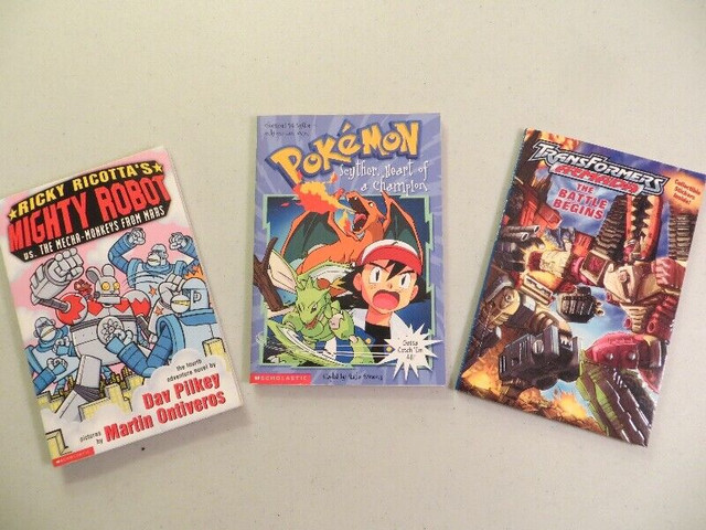 POKEMON/TRANSFORMER/MIGHTY ROBOT BOOK ASSORTMENT in Toys & Games in Belleville