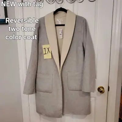 NEW W tag Reversible two tone 1X coat - $65 - in Orleans ON , View more