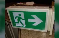 Hard Wired Exit Sign, Lights up