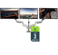 TechOrbits Three Monitor Stand Mount - SmartSWIVEL - Triple Comp