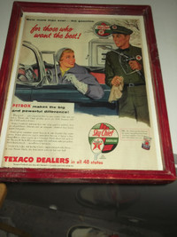 Old Gas company/station ads - 1920's to 1960's- Fina, B/A,Texaco
