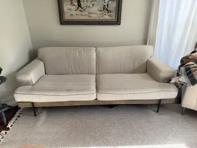 Sofa Couch - Beige/light Wood, View more