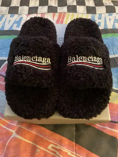Balenciaga Fur Slides, View more