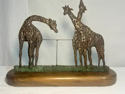 Denis Mathews Bronze Giraffes Picture Frame, View more