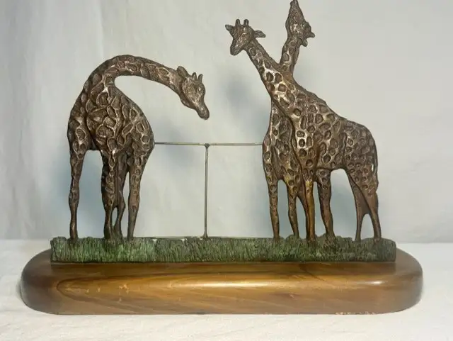Denis Mathews Bronze Giraffes Picture Frame in Arts & Collectibles in Mission - Image 2