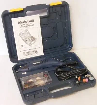 Mastercraft Rotary Tool Kit w Attachments & Accessory Bits, View more