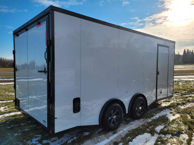 Titanium 8.5x18 7' Enclosed Cargo Trailer Snowmobile ATV Cargo in Cargo & Utility Trailers in Regina - Image 4