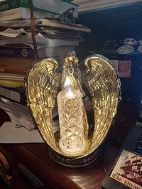 Angel led candle holder with led candle