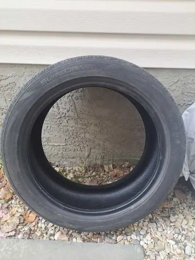 SureDrive All-season 215/45R17 tire for sale. About 4.5mm or 5/32" = 50% tread left. No punctures.