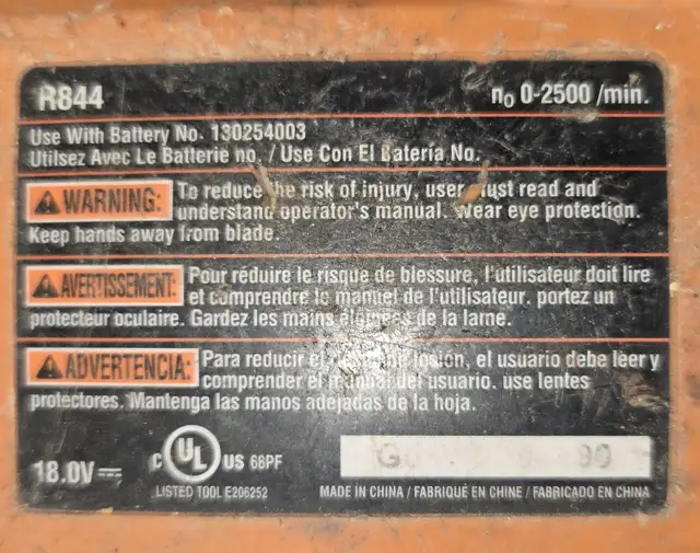 RIDGID R844 Cordless 18 Volt Reciprocating Saw, in Power Tools in Kawartha Lakes - Image 6