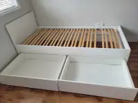 Single bed  with the bed base and  two big drawers from jysk 